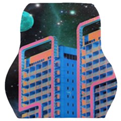 Fantasy City Architecture Building Cityscape Car Seat Back Cushion 