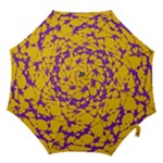 Purple and Gold Tie Dye Hook Handle Umbrella (Medium)