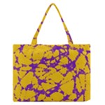 Purple and Gold Tie Dye Zipper Medium Tote Bag