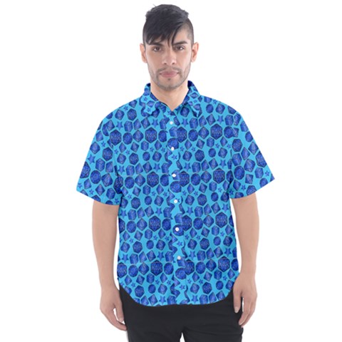Blue Dice Men s Short Sleeve Shirt by TaitGallery