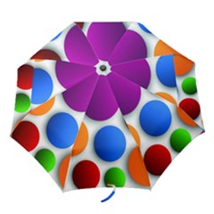 Abstract Dots Colorful Folding Umbrellas by nateshop