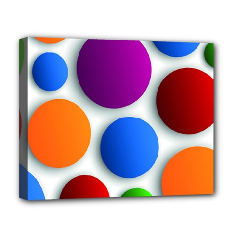 Abstract Dots Colorful Deluxe Canvas 20  x 16  (Stretched)