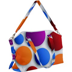Abstract Dots Colorful Canvas Crossbody Bag by nateshop