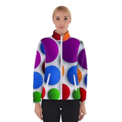 Abstract Dots Colorful Women s Bomber Jacket by nateshop