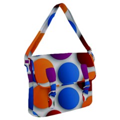 Abstract Dots Colorful Buckle Messenger Bag by nateshop