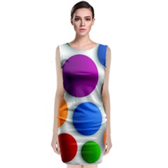 Abstract Dots Colorful Classic Sleeveless Midi Dress by nateshop