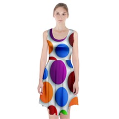 Abstract Dots Colorful Racerback Midi Dress