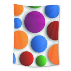 Abstract Dots Colorful Medium Tapestry