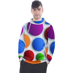 Abstract Dots Colorful Men s Pullover Hoodie by nateshop