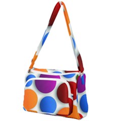 Abstract Dots Colorful Front Pocket Crossbody Bag by nateshop