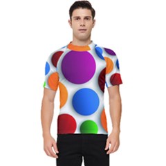 Abstract Dots Colorful Men s Short Sleeve Rash Guard by nateshop