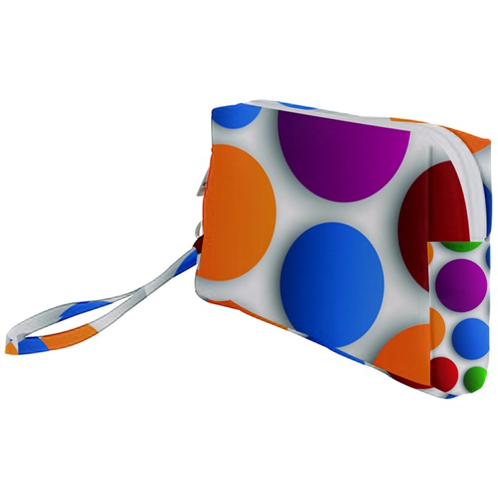 Abstract Dots Colorful Wristlet Pouch Bag (Small)