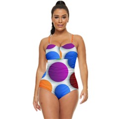 Abstract Dots Colorful Retro Full Coverage Swimsuit by nateshop