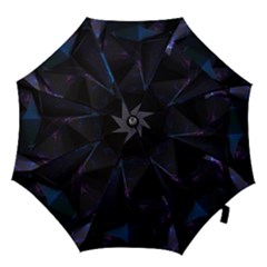 Abstract, Black, Purple, Hook Handle Umbrellas (large) by nateshop