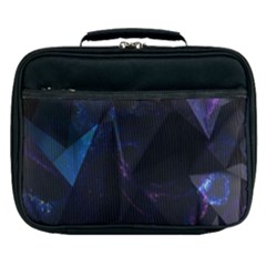 Abstract, Black, Purple, Lunch Bag