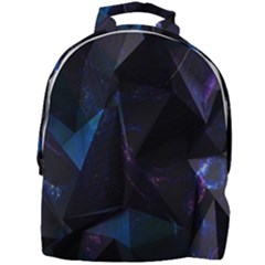 Abstract, Black, Purple, Mini Full Print Backpack by nateshop