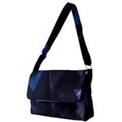 Abstract, Black, Purple, Full Print Messenger Bag (s) by nateshop