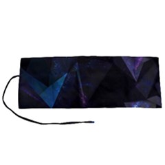 Abstract, Black, Purple, Roll Up Canvas Pencil Holder (s)