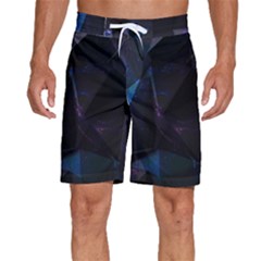 Abstract, Black, Purple, Men s Beach Shorts by nateshop