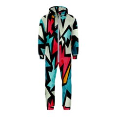 Abstract, Colorful, Colors Hooded Jumpsuit (kids) by nateshop