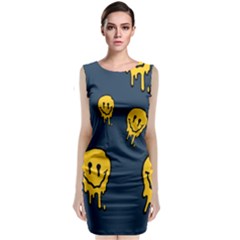 Aesthetic, Blue, Mr, Patterns, Yellow, Tumblr, Hello, Dark Classic Sleeveless Midi Dress by nateshop