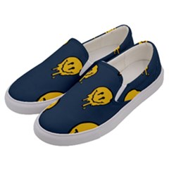 Aesthetic, Blue, Mr, Patterns, Yellow, Tumblr, Hello, Dark Men s Canvas Slip Ons by nateshop