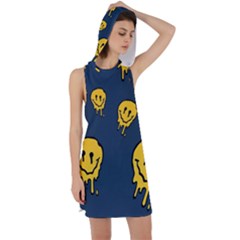 Aesthetic, Blue, Mr, Patterns, Yellow, Tumblr, Hello, Dark Racer Back Hoodie Dress by nateshop