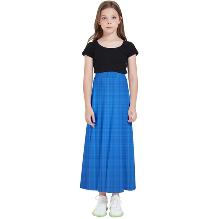 Blue Abstract, Background Pattern, Texture Kids  Flared Maxi Skirt