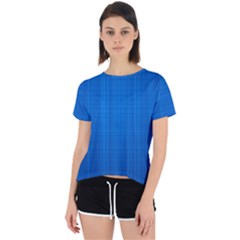 Blue Abstract, Background Pattern, Texture Open Back Sport T-shirt