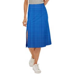 Blue Abstract, Background Pattern, Texture Midi Panel Skirt