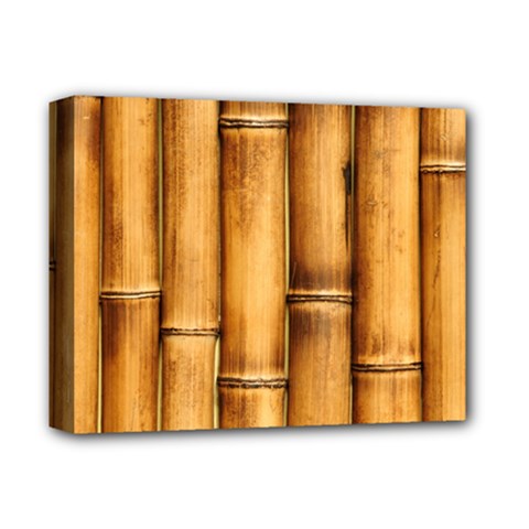 Brown Bamboo Texture  Deluxe Canvas 14  X 11  (stretched) by nateshop
