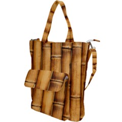 Brown Bamboo Texture  Shoulder Tote Bag by nateshop