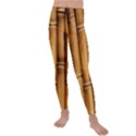 Brown Bamboo Texture  Kids  Lightweight Velour Leggings View1