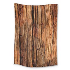 Brown Wooden Texture Large Tapestry by nateshop