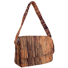 Brown Wooden Texture Courier Bag by nateshop