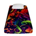 Colorful Floral Patterns, Abstract Floral Background Fitted Sheet (Single Size) View1
