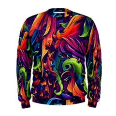 Colorful Floral Patterns, Abstract Floral Background Men s Sweatshirt by nateshop
