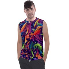 Colorful Floral Patterns, Abstract Floral Background Men s Regular Tank Top by nateshop