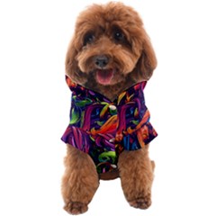 Colorful Floral Patterns, Abstract Floral Background Dog Coat