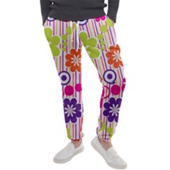 Colorful Flowers Pattern Floral Patterns Men s Jogger Sweatpants by nateshop