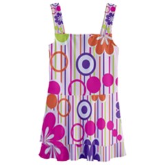 Colorful Flowers Pattern Floral Patterns Kids  Layered Skirt Swimsuit by nateshop