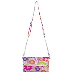 Colorful Flowers Pattern Floral Patterns Mini Crossbody Handbag by nateshop