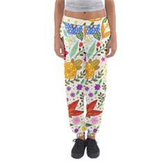 Colorful Flowers Pattern, Abstract Patterns, Floral Patterns Women s Jogger Sweatpants