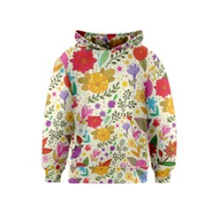 Colorful Flowers Pattern, Abstract Patterns, Floral Patterns Kids  Pullover Hoodie by nateshop