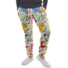Colorful Flowers Pattern, Abstract Patterns, Floral Patterns Men s Jogger Sweatpants by nateshop