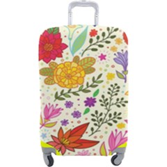 Colorful Flowers Pattern, Abstract Patterns, Floral Patterns Luggage Cover (large) by nateshop