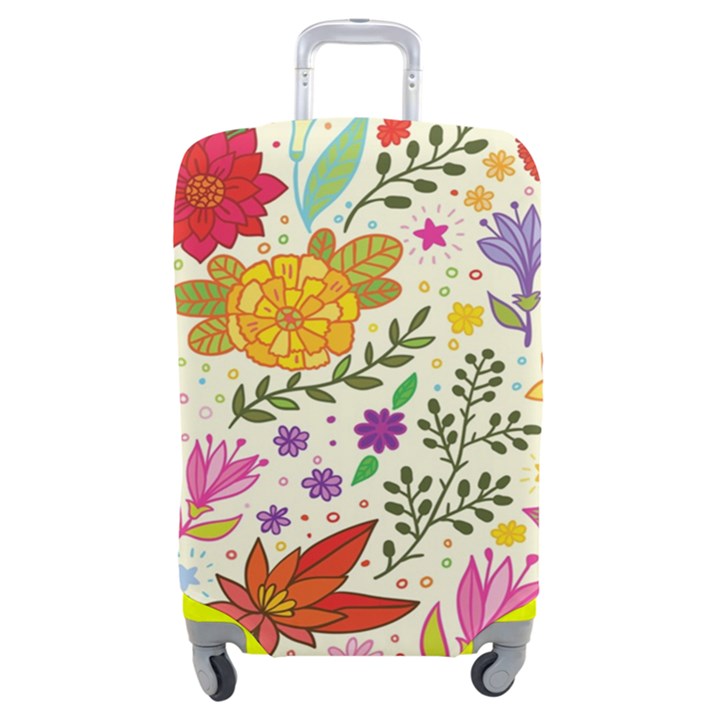 Colorful Flowers Pattern, Abstract Patterns, Floral Patterns Luggage Cover (Medium)