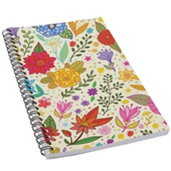 Colorful Flowers Pattern, Abstract Patterns, Floral Patterns 5 5  X 8 5  Notebook by nateshop