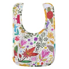 Colorful Flowers Pattern, Abstract Patterns, Floral Patterns Baby Bib