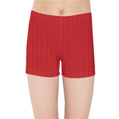 Ed Lego Texture Macro, Red Dots Background, Lego, Red Kids  Sports Shorts